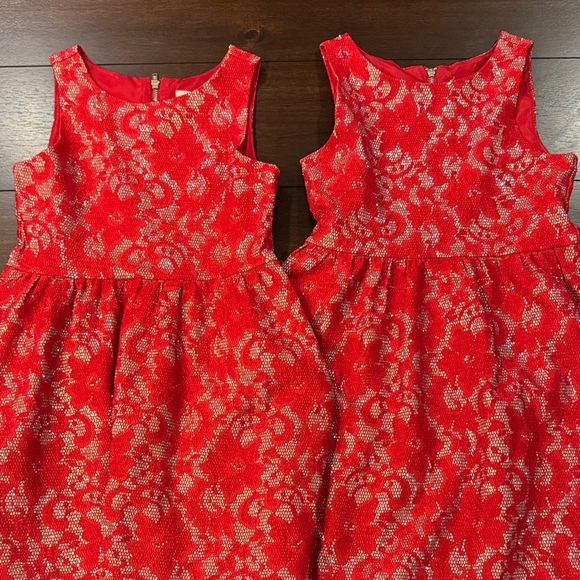 Justice Red and Silver Kids Formal Dresses Sz 7 and 8 - Picture 4 of 4